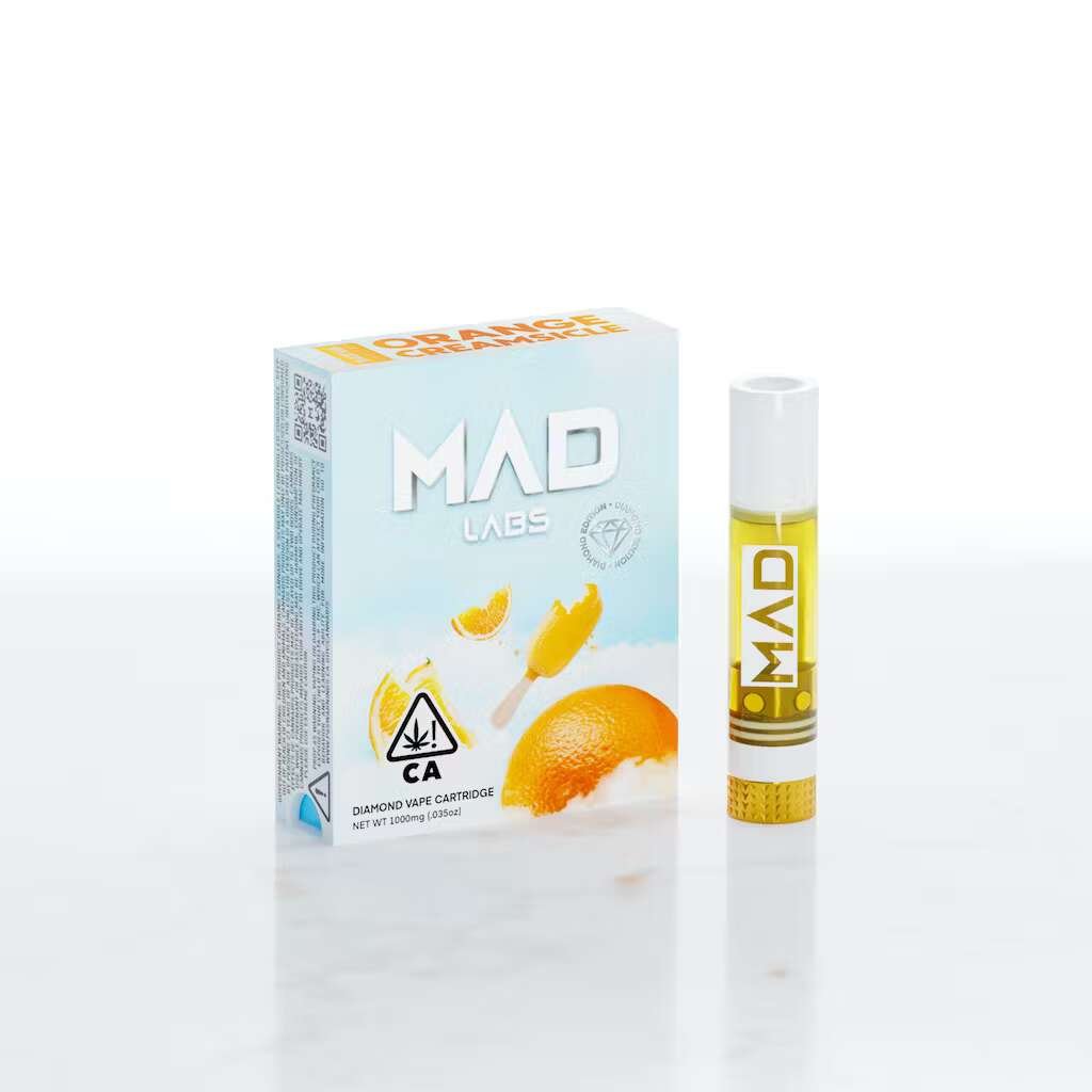 Mad Labs Flavors Diamond Cartridge 1G - Orange Creamsicle mad labs flavors diamond cartridge 1g orange creamsicle